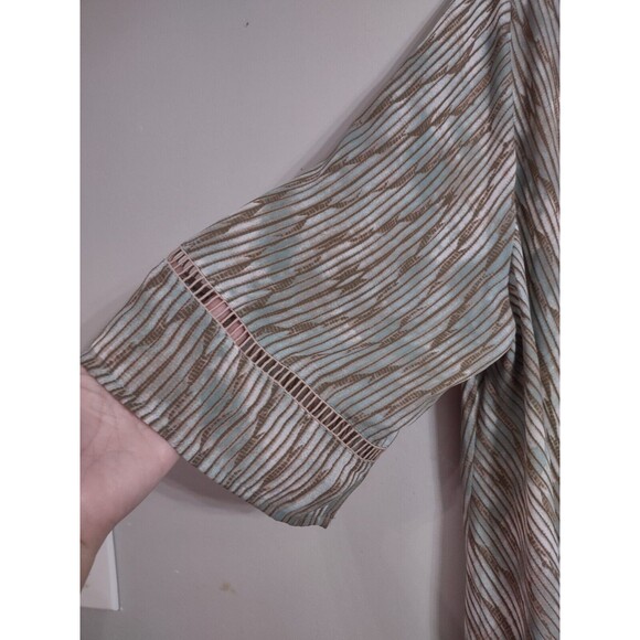 Catherines Wrap Shawl Kimono Jacket Blazer Olive Size 1X 18/20W Boho - Picture 3 of 6